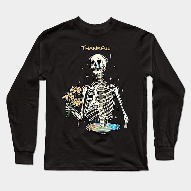 Thankful Long Sleeve T-Shirt by Sad Skelly